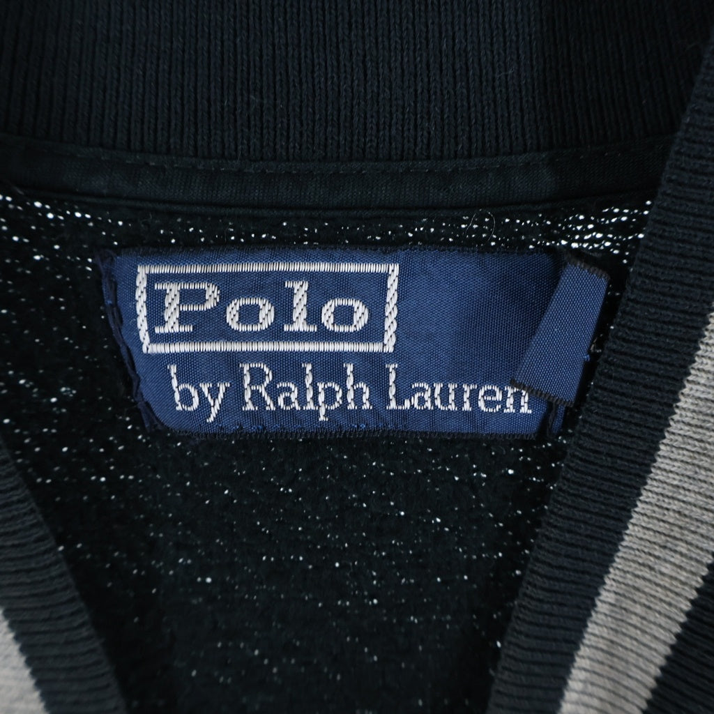 POLO RALPH LAUREN(ポロラルフローレン) バックブルドッグワッペン スウィームスタジャン スウェットトラックジャケット ネイビー
