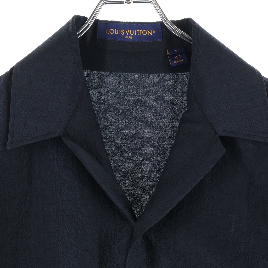 LOUIS VUITTON(ルイヴィトン) 23AW ミニモノグラム シルク 総柄半袖シャツ ブラック RM232Q ZO6 HPS51W