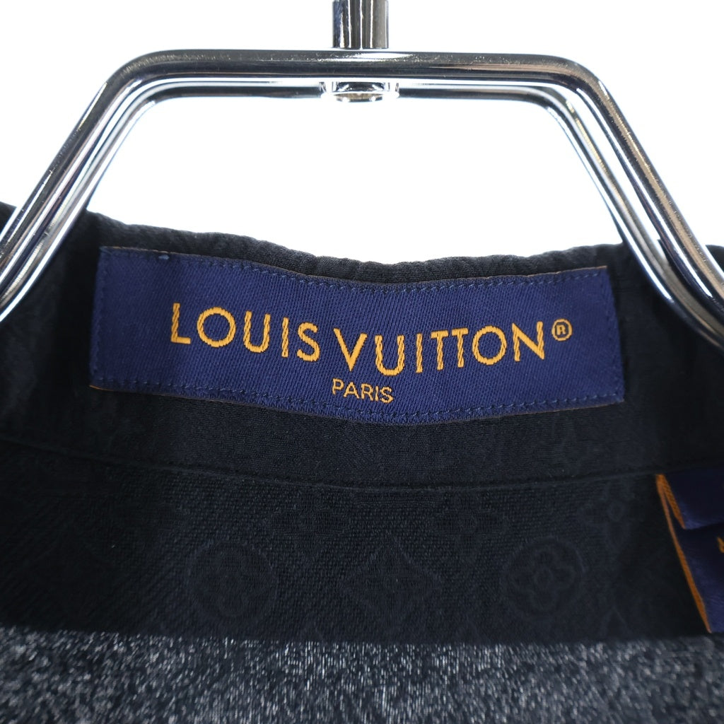 LOUIS VUITTON(ルイヴィトン) 23AW ミニモノグラム シルク 総柄半袖シャツ ブラック RM232Q ZO6 HPS51W