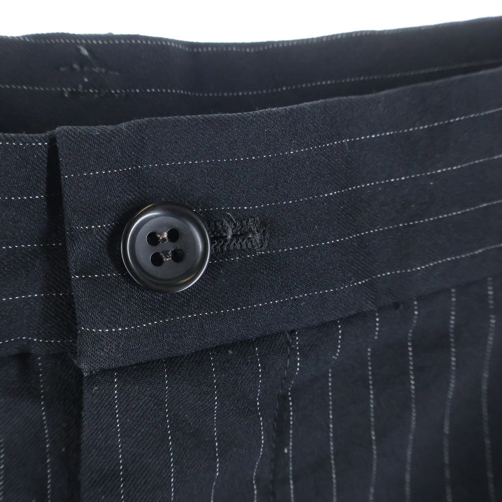 BLACK COMME des GARCONS(ブラックコムデギャルソン) 11AW ピンストライプ スラックス クロップドパンツ ネイビー 1H-P009