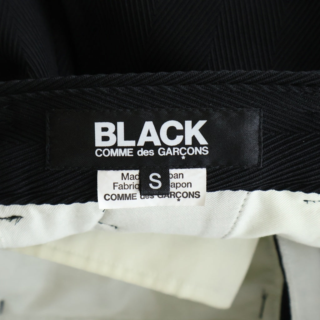 BLACK COMME des GARCONS(ブラックコムデギャルソン) 25AW 裾ジップ付きハーフパンツ ブラック 1Q-P001