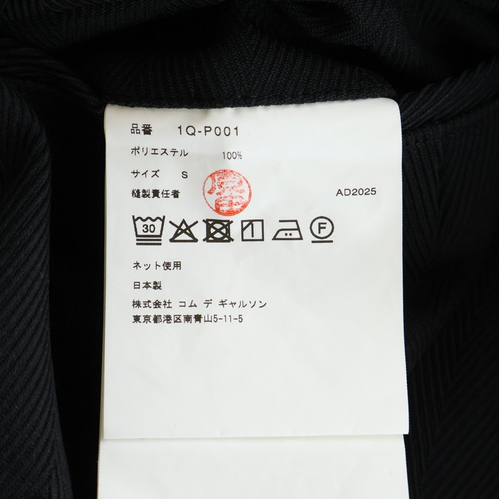 BLACK COMME des GARCONS(ブラックコムデギャルソン) 25AW 裾ジップ付きハーフパンツ ブラック 1Q-P001