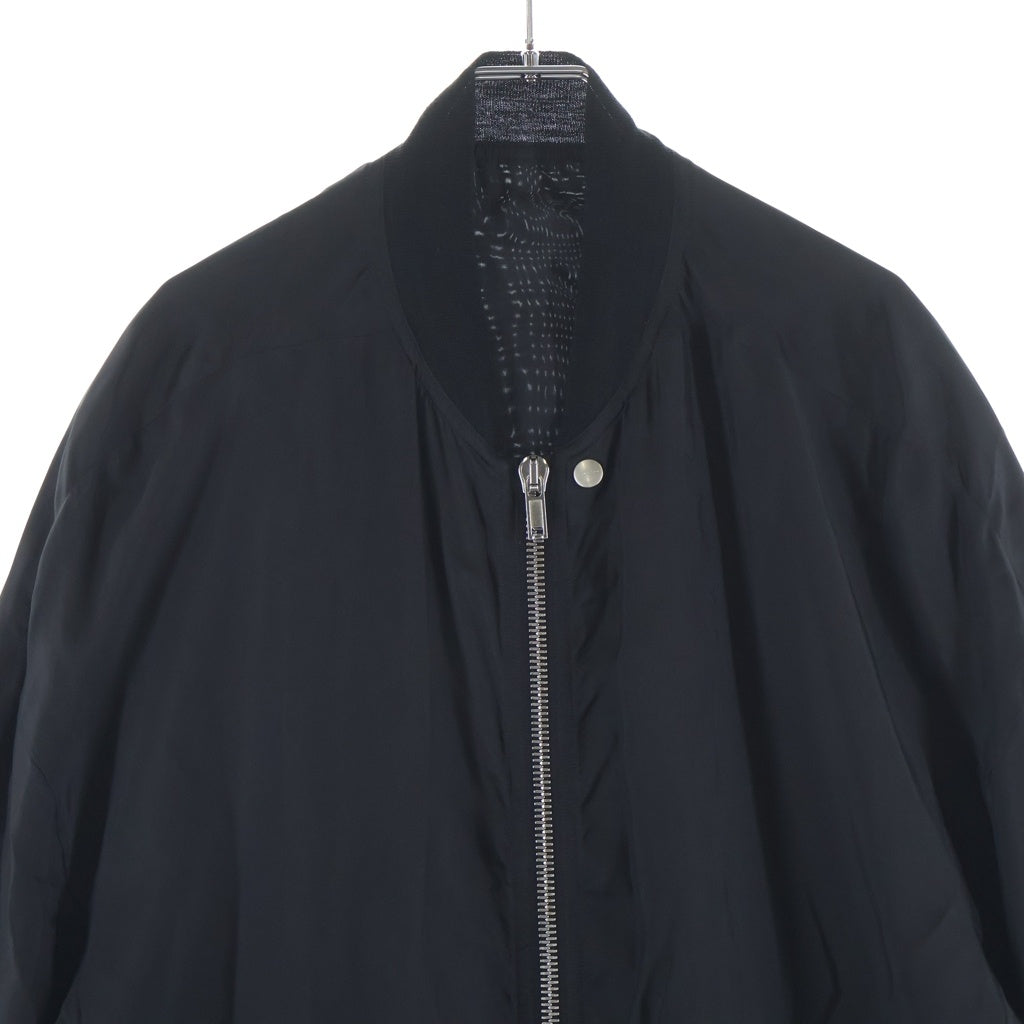 Rick Owens(リックオウエンス) 25SS JUMBO PETER FLIGHT JACKET ジャンボ ピーター フライトジャケット ナイロン ボンバージャケット ブラック RU01E5793-J