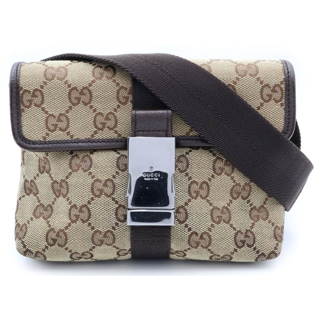 GUCCI(グッチ) GGキャンバス ウエストバッグ ボディバッグ ブラウン 131236 200047