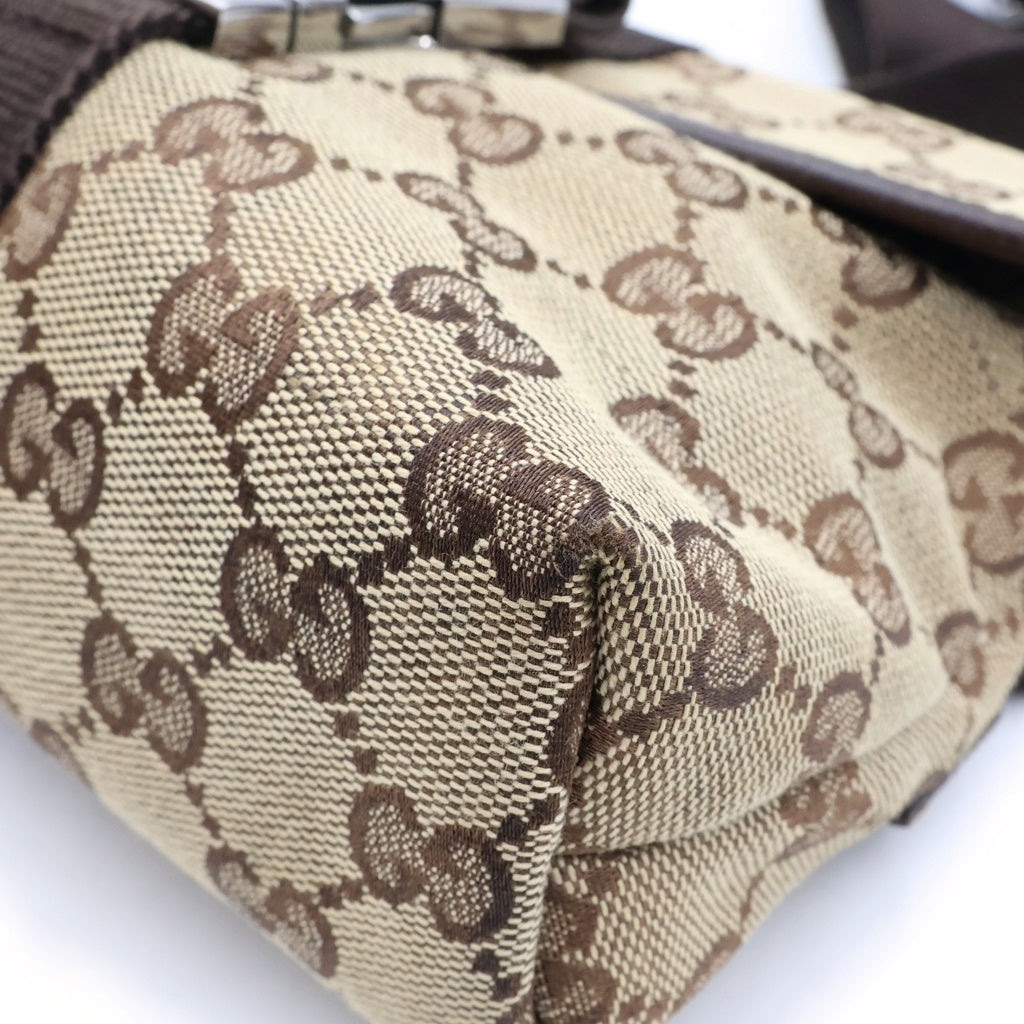 GUCCI(グッチ) GGキャンバス ウエストバッグ ボディバッグ ブラウン 131236 200047