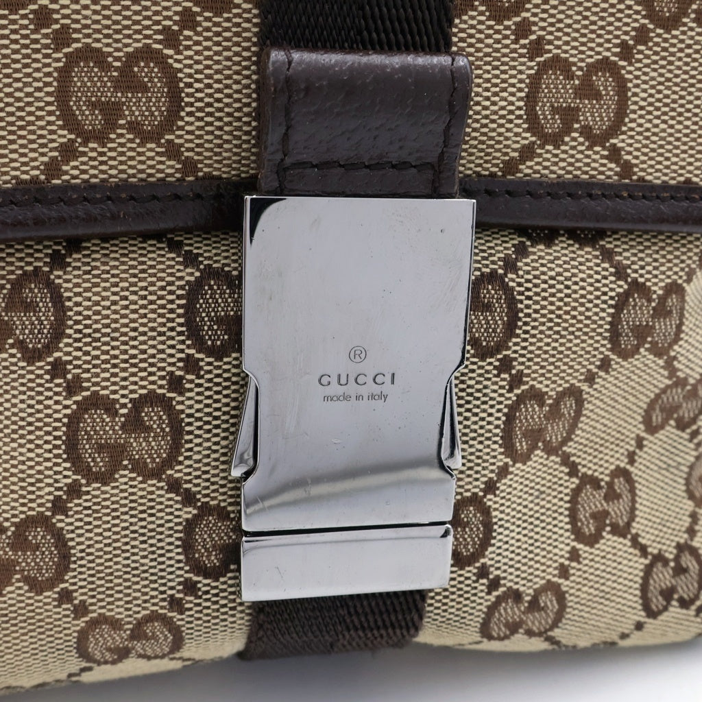 GUCCI(グッチ) GGキャンバス ウエストバッグ ボディバッグ ブラウン 131236 200047