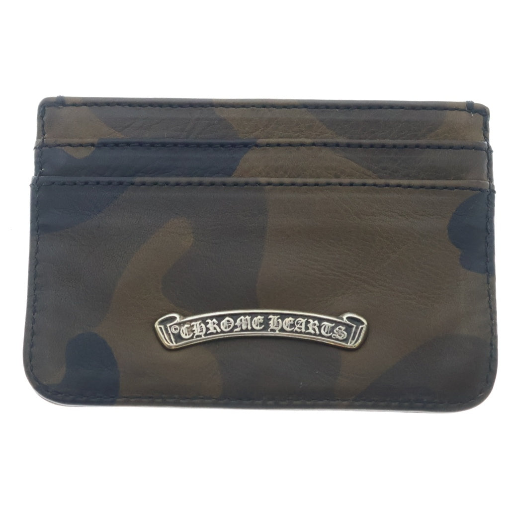 CHROME HEARTS(クロムハーツ) DOUBLE SIDE ダブルサイド スクロールラベル付カモ柄レザーカードケース カモ