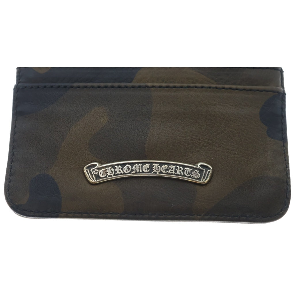 CHROME HEARTS(クロムハーツ) DOUBLE SIDE ダブルサイド スクロールラベル付カモ柄レザーカードケース カモ
