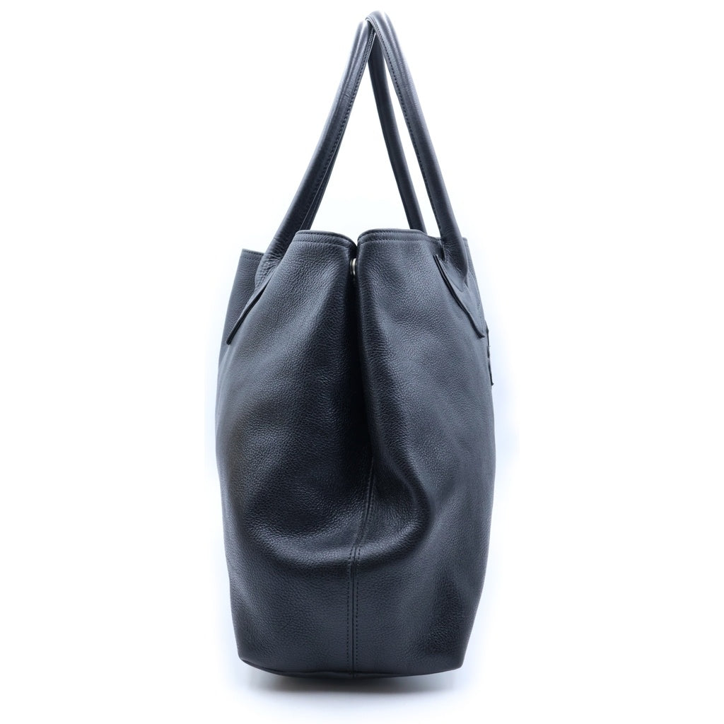 CHROME HEARTS(クロムハーツ) DBL SNAP TOTE ダブルスナップ トートバッグ セメタリークロスパッチ レザー ブラック