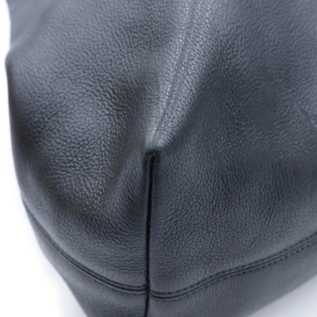 CHROME HEARTS(クロムハーツ) DBL SNAP TOTE ダブルスナップ トートバッグ セメタリークロスパッチ レザー ブラック