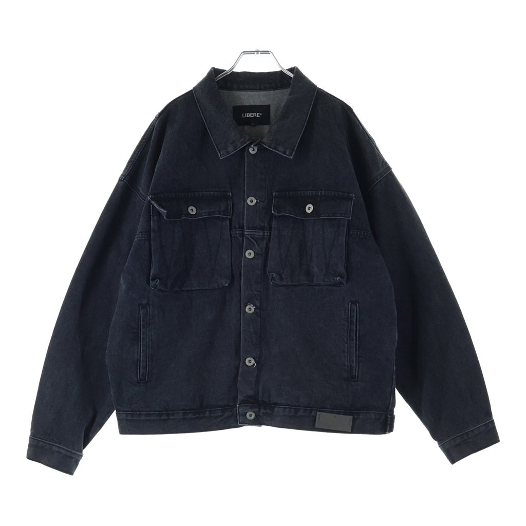 LIBERE(リベーレ) DENIM JACKET COLLABORATION WITH 5 ARTISTS SHISAMU IWASE コットン デニムジャケット ブラック