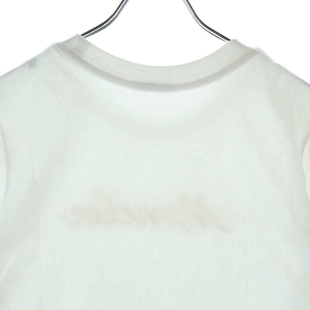 MONCLER(モンクレール) MAGLIA MANICA CORTA ロープ風ロゴ 半袖Tシャツ カットソー ホワイト レディース L10938C00051 89AUG