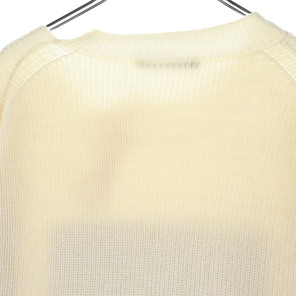 ALMOSTBLACK(オールモストブラック) 21AW ART WOOL KNIT アートウールニット 長袖セーター ホワイト 21AW-KT01