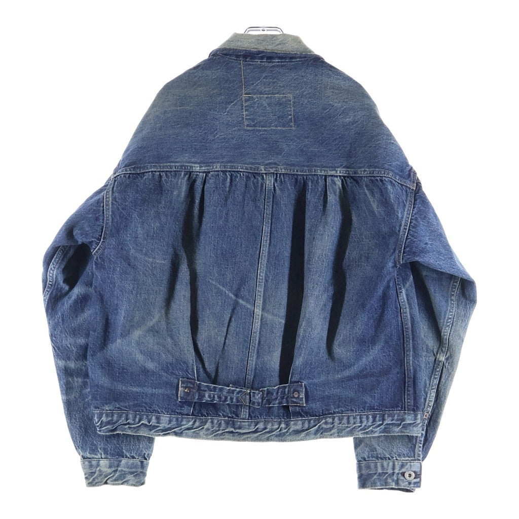 SAINT MICHAEL(セントマイケル) 25SS×BerBerJin DENIM JACKET DAMAGE ベルベルジン ダメージ加工 デニムジャケット インディゴ SM-HR8-0000-C39