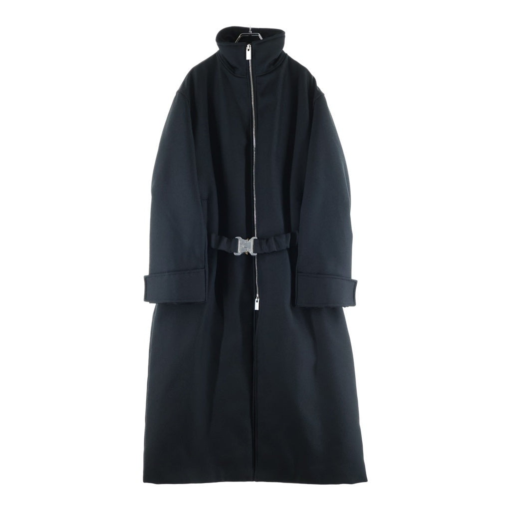 1017 ALYX 9SM(アリクス) 20AW ダブルジップ ベルト付き ロングコート ブラック F20-ALYX-AAM