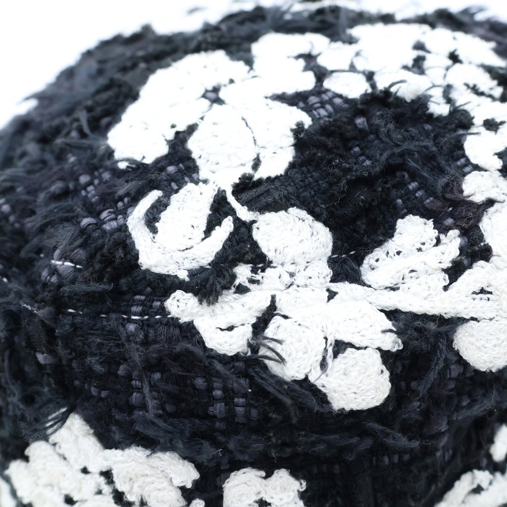 READY MADE(レディメイド) ×DENIM TEARS COTTON WREATH TWEED BUCKET HAT デニムティアーズ ツイード バケットハット 帽子 ブラック RE-DT-BK-00-00-16