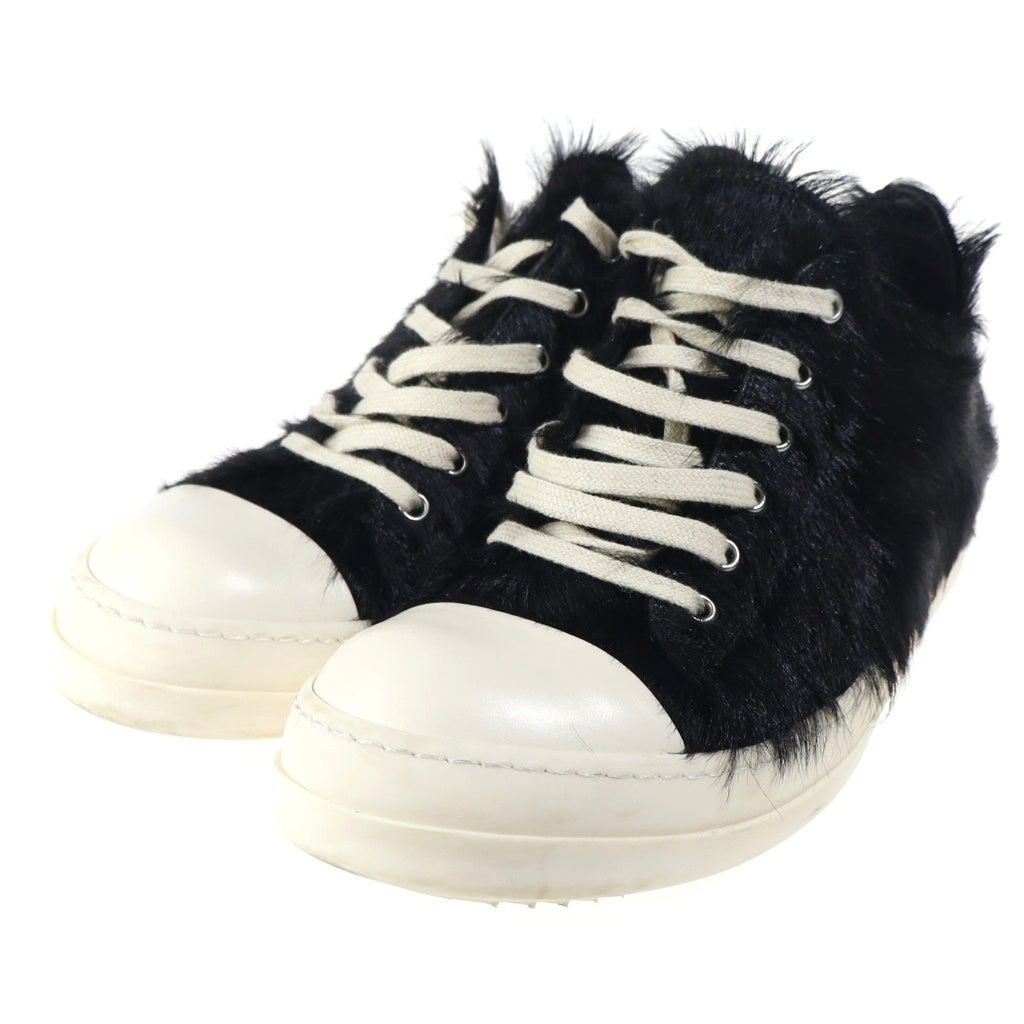 Rick Owens(リックオウエンス) Tower Low Sneaks ヘアオンレザー タワーロースニークス ローカットスニーカー ブラック 262232M237050