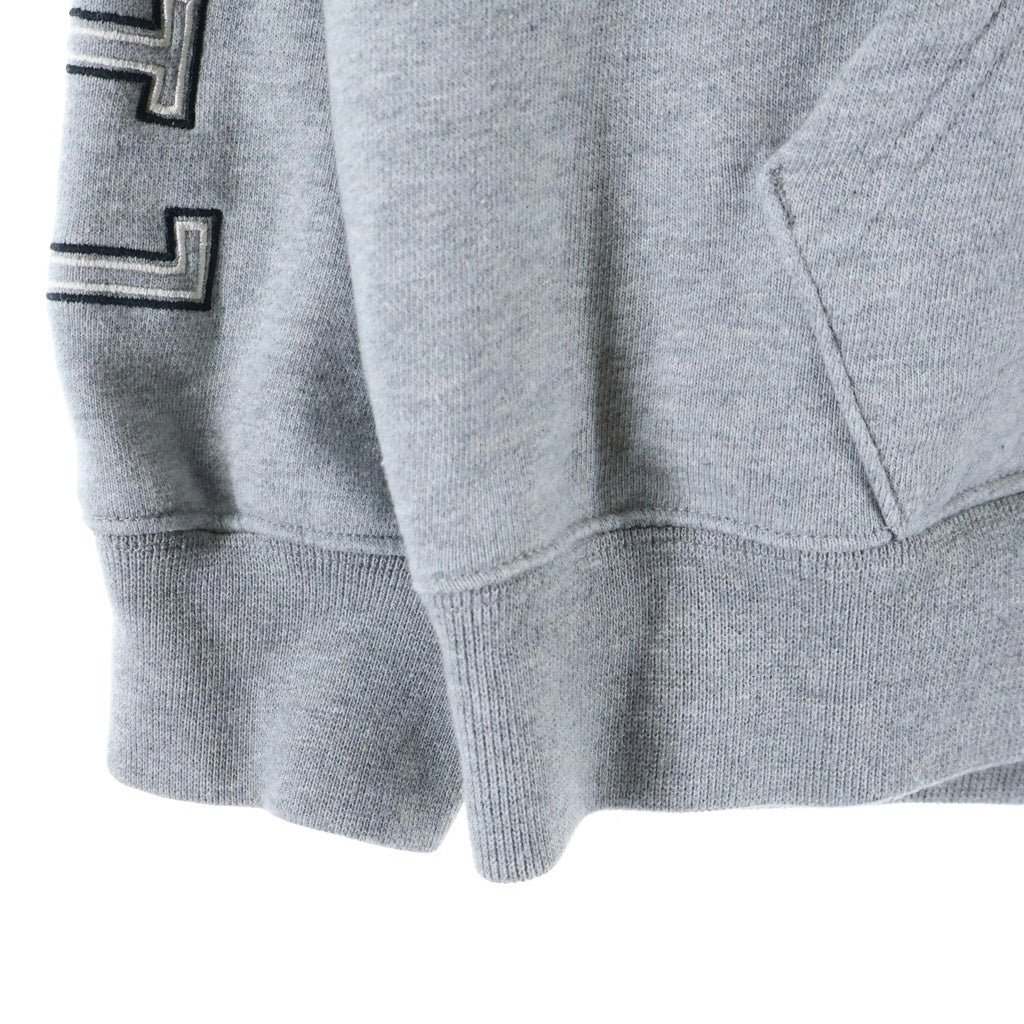 SUPREME(シュプリーム) 24SS × NIKE Swoosh Hooded Sweatshirt 袖スウッシュロゴ刺繍 プルオーバー パーカー グレー FQ0759-063