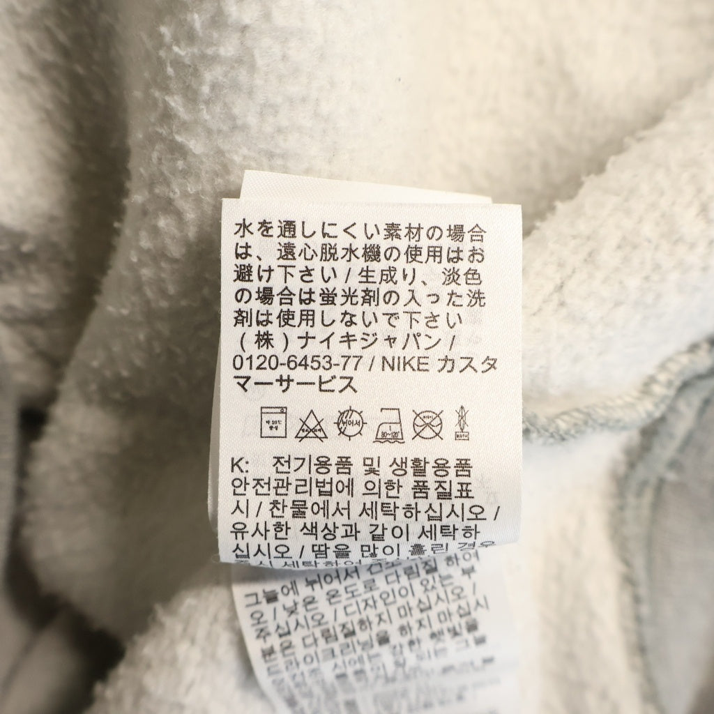 SUPREME(シュプリーム) 24SS × NIKE Swoosh Hooded Sweatshirt 袖スウッシュロゴ刺繍 プルオーバー パーカー グレー FQ0759-063