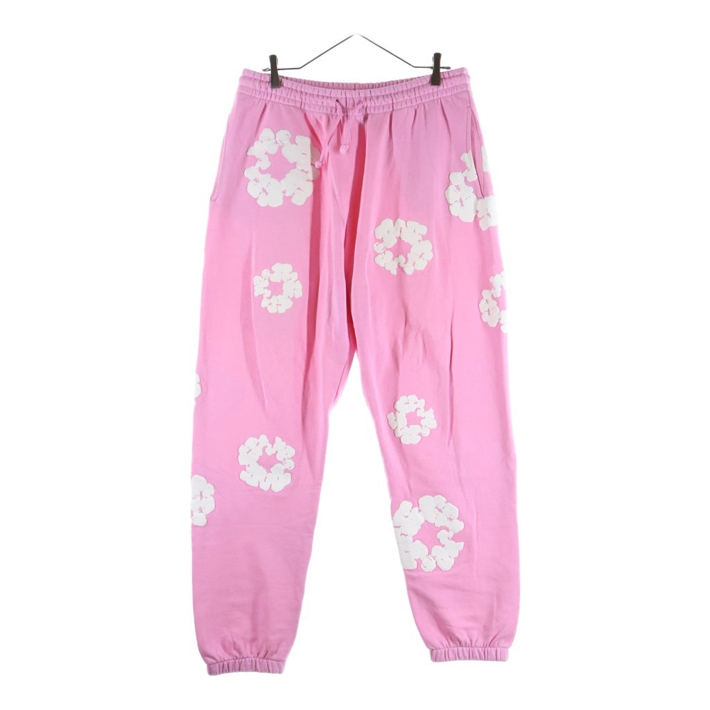 DENIM TEARS(デニムティアーズ) Cotton Wreath Sweatpant コットン フラワー スウェットパンツ ピンク