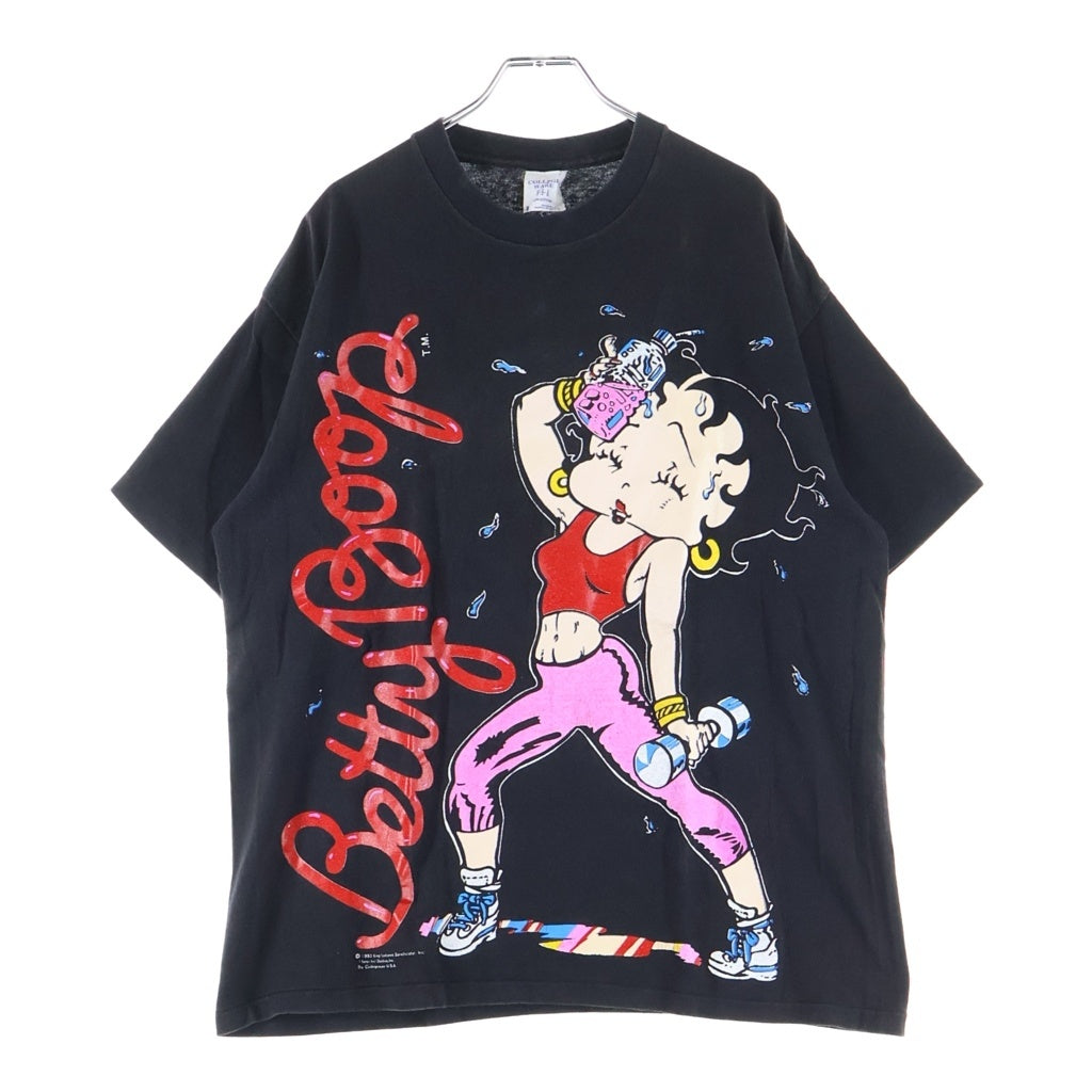 VINTAGE(ヴィンテージ) 1993 Betty Boop Gym Workout ベティー ブープ ワークアウトプリント 半袖シャツ カットソー ブラック
