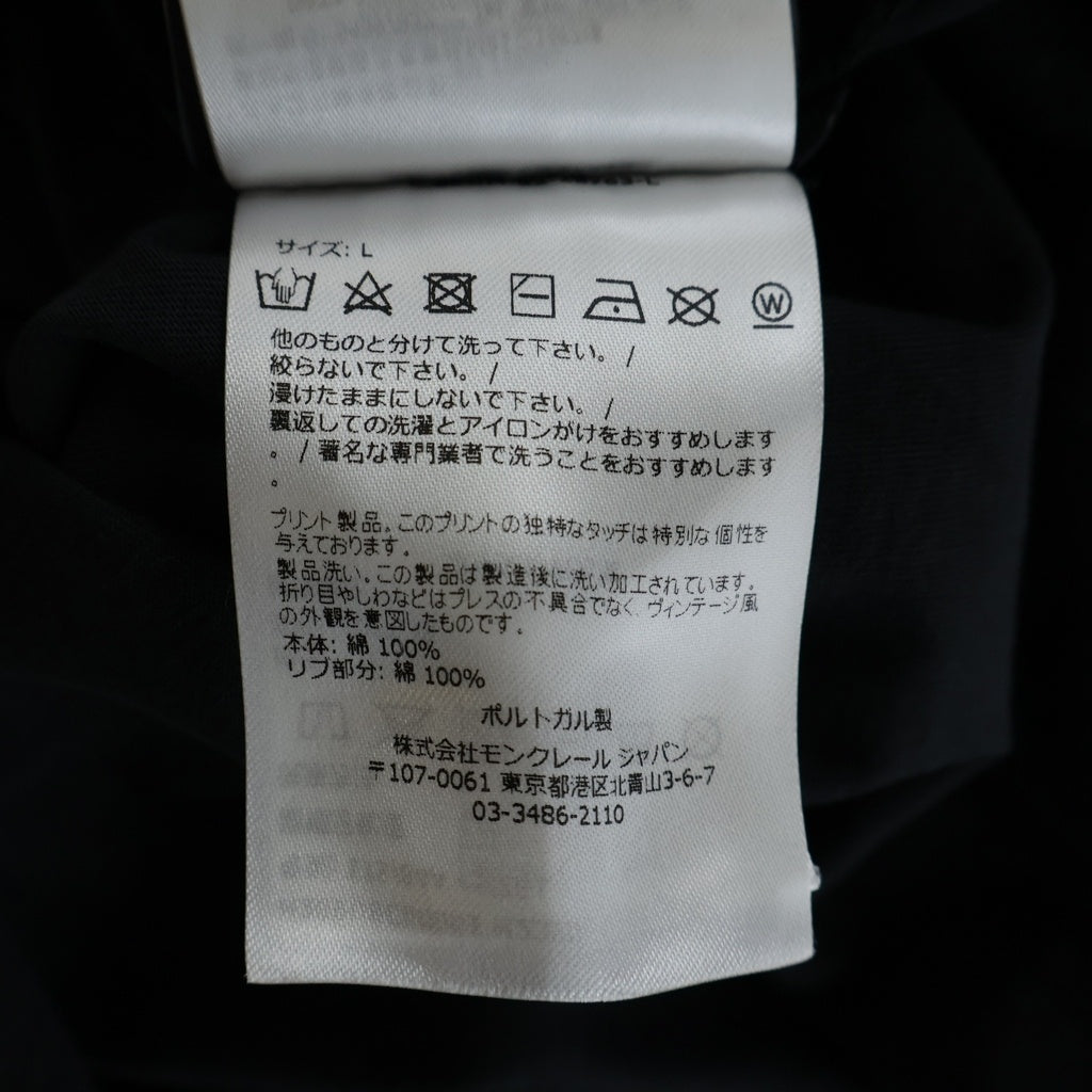 MONCLER GENIUS(モンクレール ジーニアス) ×FRAGMENT DESIGN 両面プリント 半袖カットソー ブラック H209U8C00001 M2350