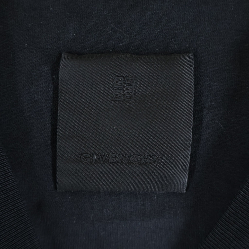 GIVENCHY(ジバンシィ) フロントロゴプリント 半袖Tシャツ カットソー コットン ブラック BM716G3YAC