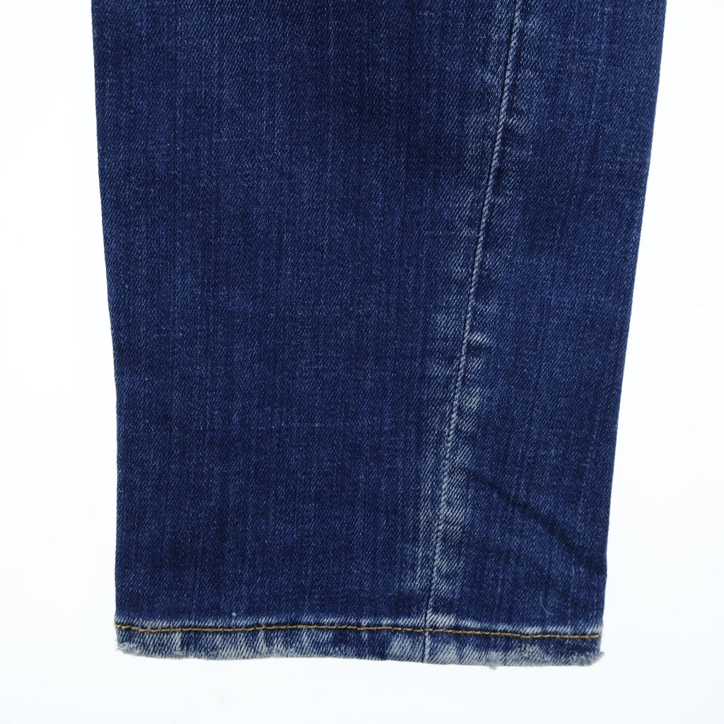 DSQUARED2(ディースクエアード) 23SS Sexy Twist Jean クラッシュリペア加工 スキニー ストレッチ デニムパンツ インディゴ S74LB1265 S30342