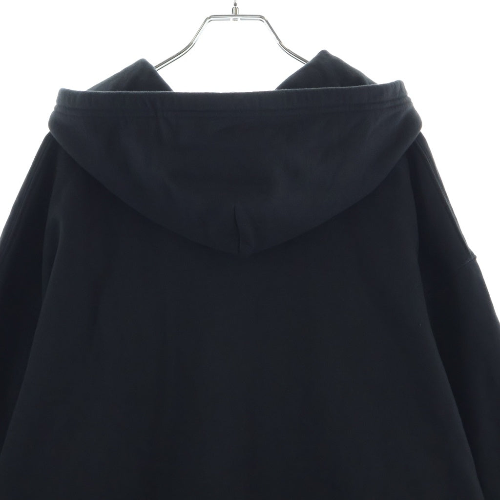 CHROME HEARTS(クロムハーツ) THERMAL SWTSHRT HD ZIP 裏地サーマル ロゴプリント ダガージップアップパーカー フーディー ブラック