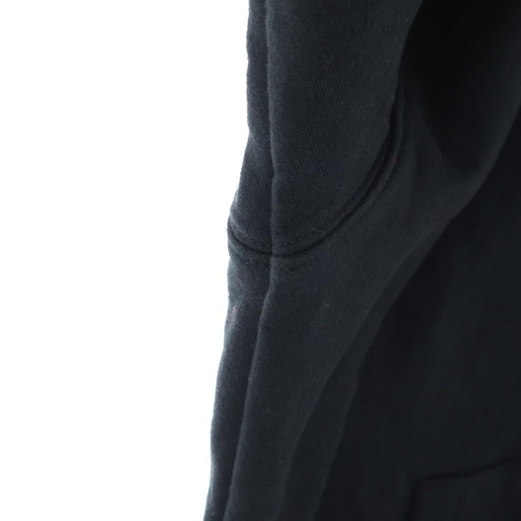 CHROME HEARTS(クロムハーツ) THERMAL SWTSHRT HD ZIP 裏地サーマル ロゴプリント ダガージップアップパーカー フーディー ブラック