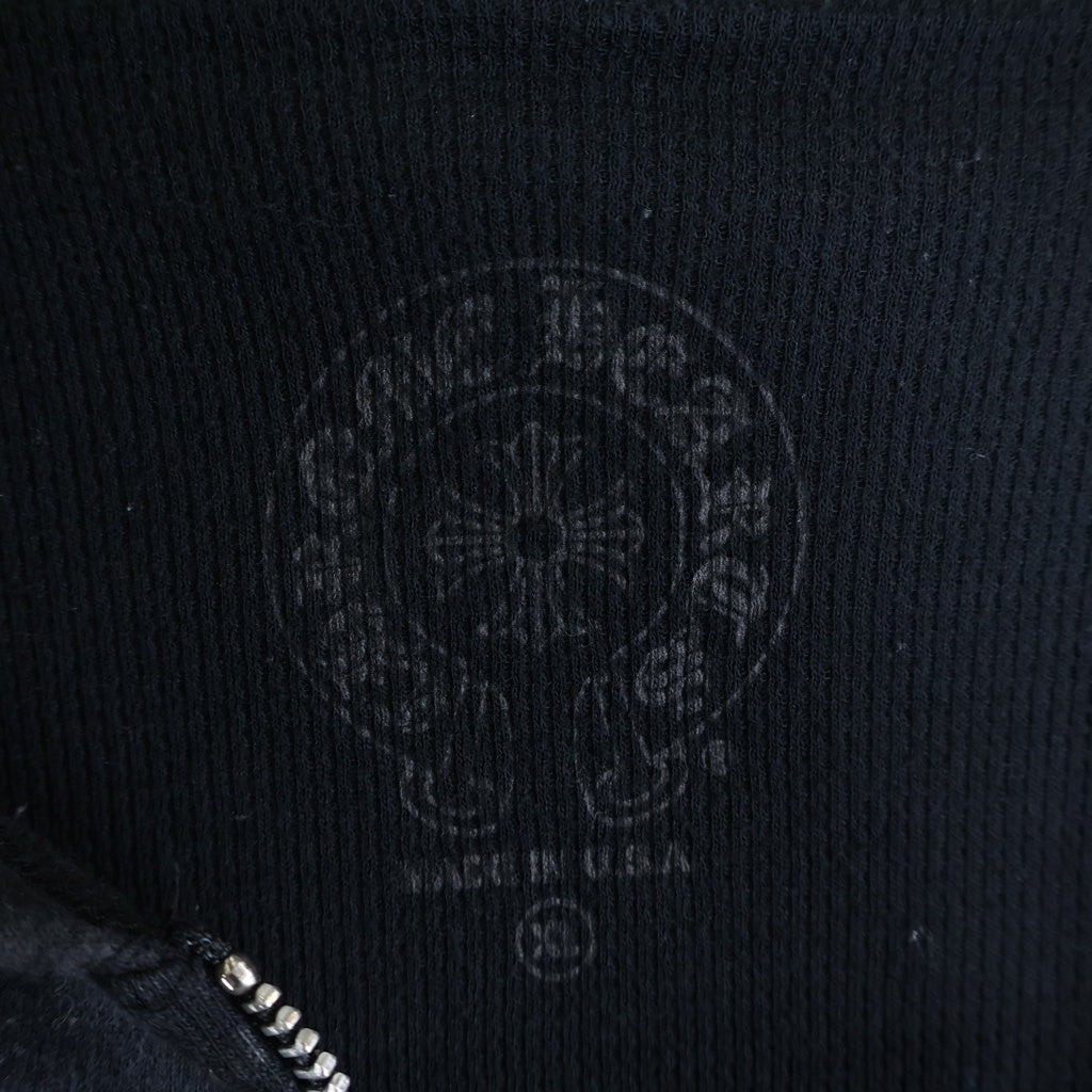 CHROME HEARTS(クロムハーツ) SWTSHIRT HD ZIP バックアーチロゴ 裏地サーマルジップパーカー ブラック