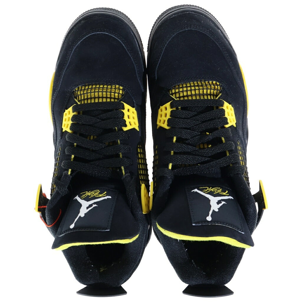 NIKE(ナイキ) AIR JORDAN 4 RETRO THUNDER DH6927-017 エアジョーダン1 レトロ ローカットスニーカー ブラック/イエロー US9/27cm