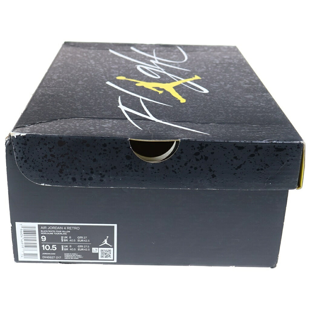 NIKE(ナイキ) AIR JORDAN 4 RETRO THUNDER DH6927-017 エアジョーダン1 レトロ ローカットスニーカー ブラック/イエロー US9/27cm