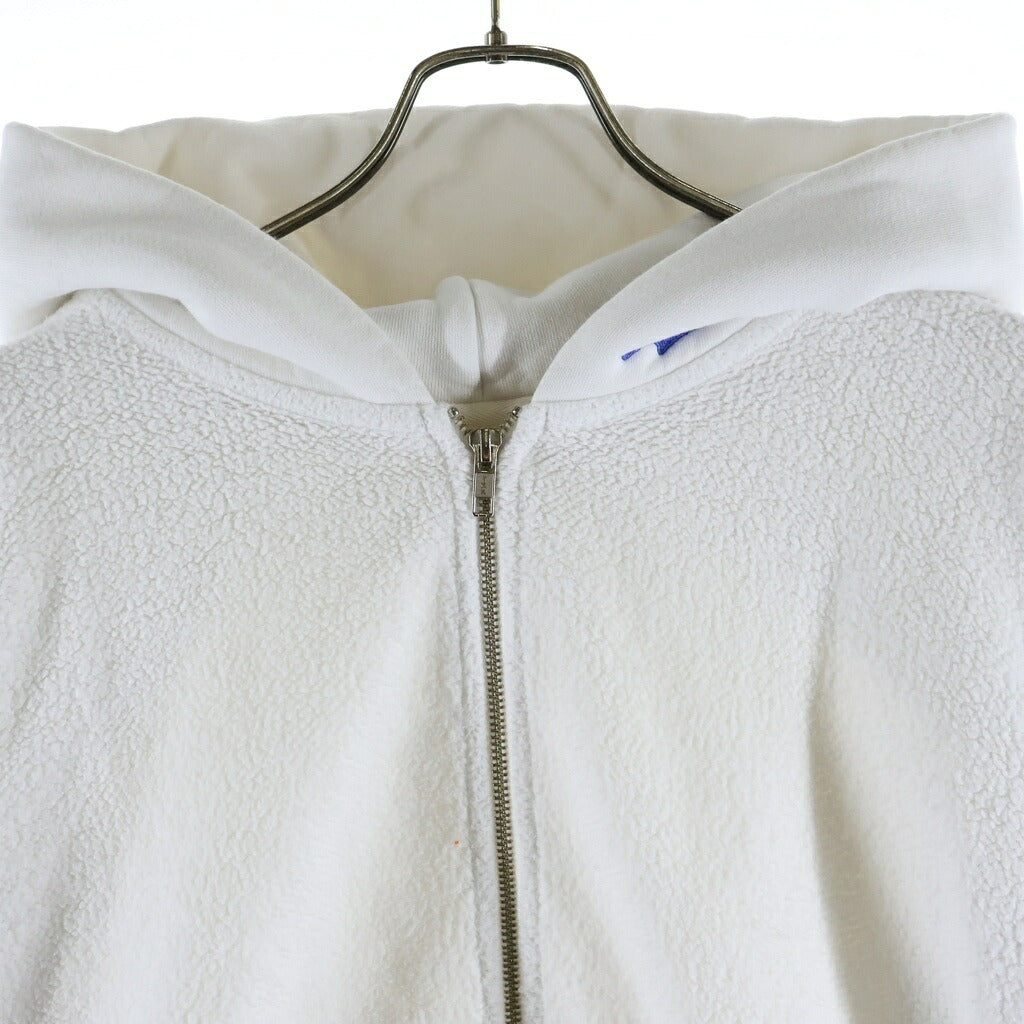 NO BRAND(ノーブランド) SKYLRK REVERSE ZIP HOODIE スカイラーク リバース ジップアップフーディー パーカー ホワイト