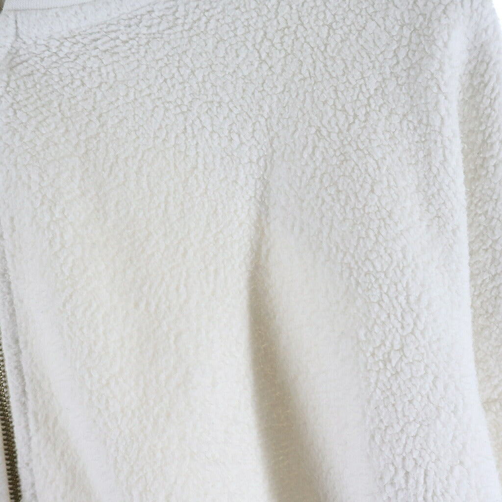 NO BRAND(ノーブランド) SKYLRK REVERSE ZIP HOODIE スカイラーク リバース ジップアップフーディー パーカー ホワイト
