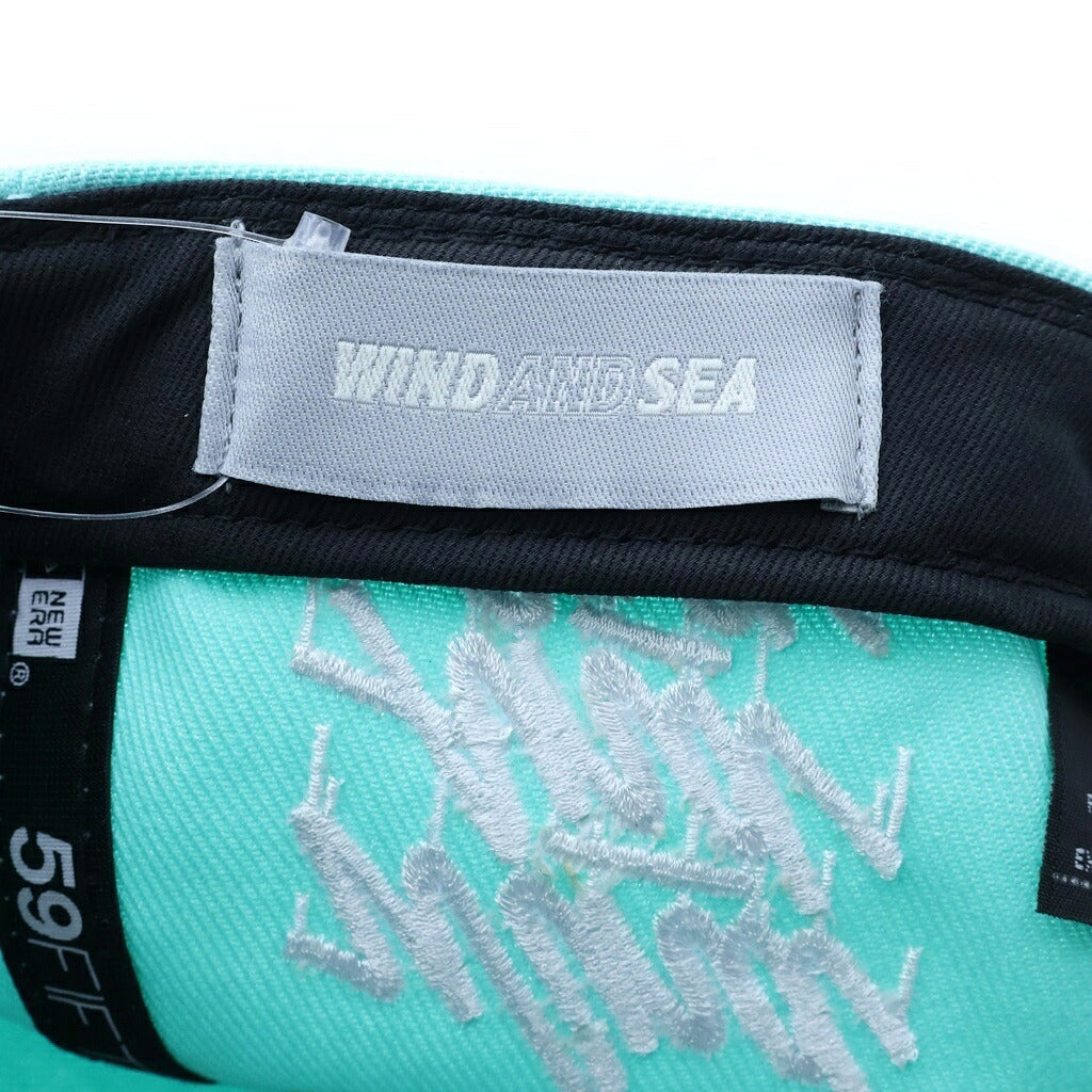 WIND AND SEA(ウィンダンシー) ×NEW ERA ×It's a living Low Profile 59 FIFTY CAP プロフィール59 フィフティーキャップ 両面ロゴ刺繍 ベースボールキャップ 帽子 ライトブルー