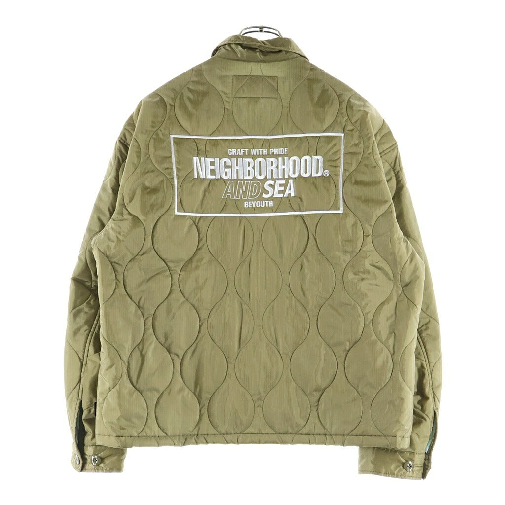 NEIGHBORHOOD(ネイバーフッド) 23SS ×WIND AND SEA SOUVENIR JACKET ウィンダンシー キルティング スーヴェニアジャケット カーキ 231TSWSN-JKM01S