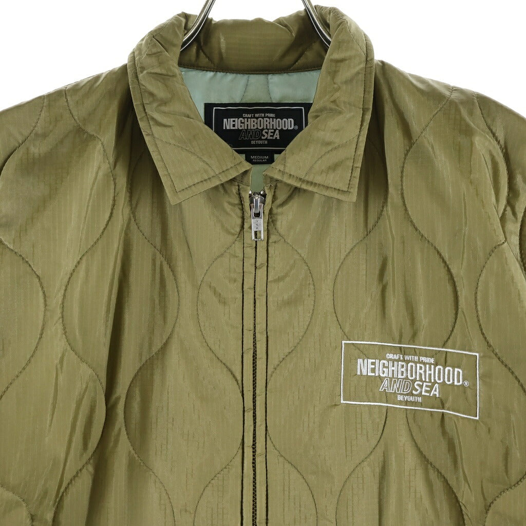 NEIGHBORHOOD(ネイバーフッド) 23SS ×WIND AND SEA SOUVENIR JACKET ウィンダンシー キルティング スーヴェニアジャケット カーキ 231TSWSN-JKM01S