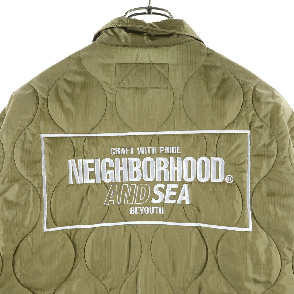 NEIGHBORHOOD(ネイバーフッド) 23SS ×WIND AND SEA SOUVENIR JACKET ウィンダンシー キルティング スーヴェニアジャケット カーキ 231TSWSN-JKM01S