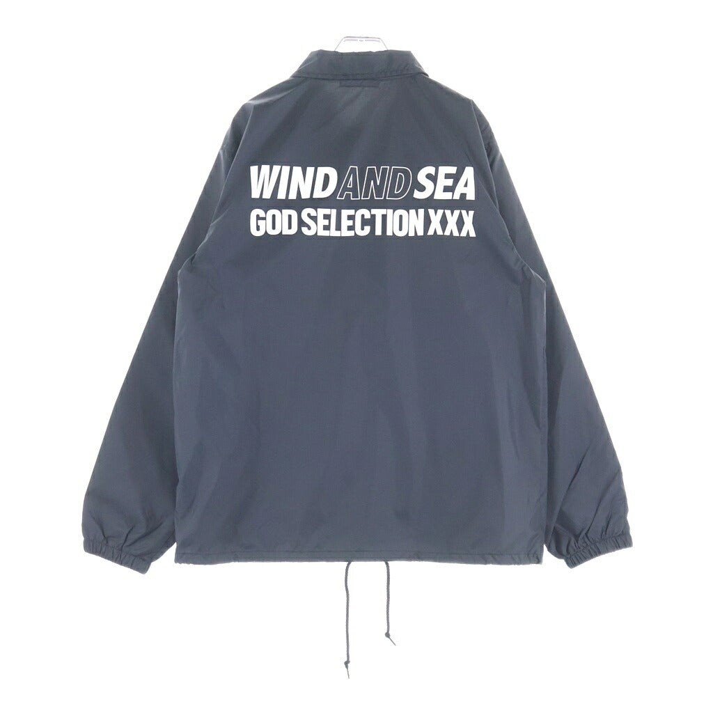 GOD SELECTION XXX(ゴッドセレクショントリプルエックス) × WIND AND SEA NYLON COACH JACKET ウィンダンシー ナイロンコーチジャケット ブラック