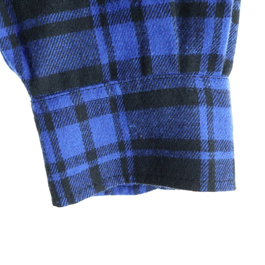 WIND AND SEA(ウィンダンシー) × GOD SELECTION XXX CHECK SHIRT フランネルチェック 長袖シャツ ブルー WDS-XXX-21A-05