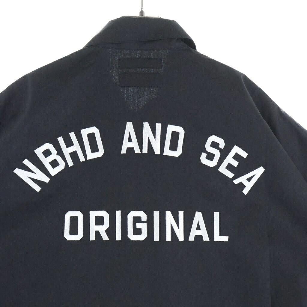 WIND AND SEA(ウィンダンシー) 22SS × NEIGHBORHOOD WORK/EC-SHIRT SS ネイバーフッド半袖ワークシャツ ブラック 221FRWSN-SHM01S