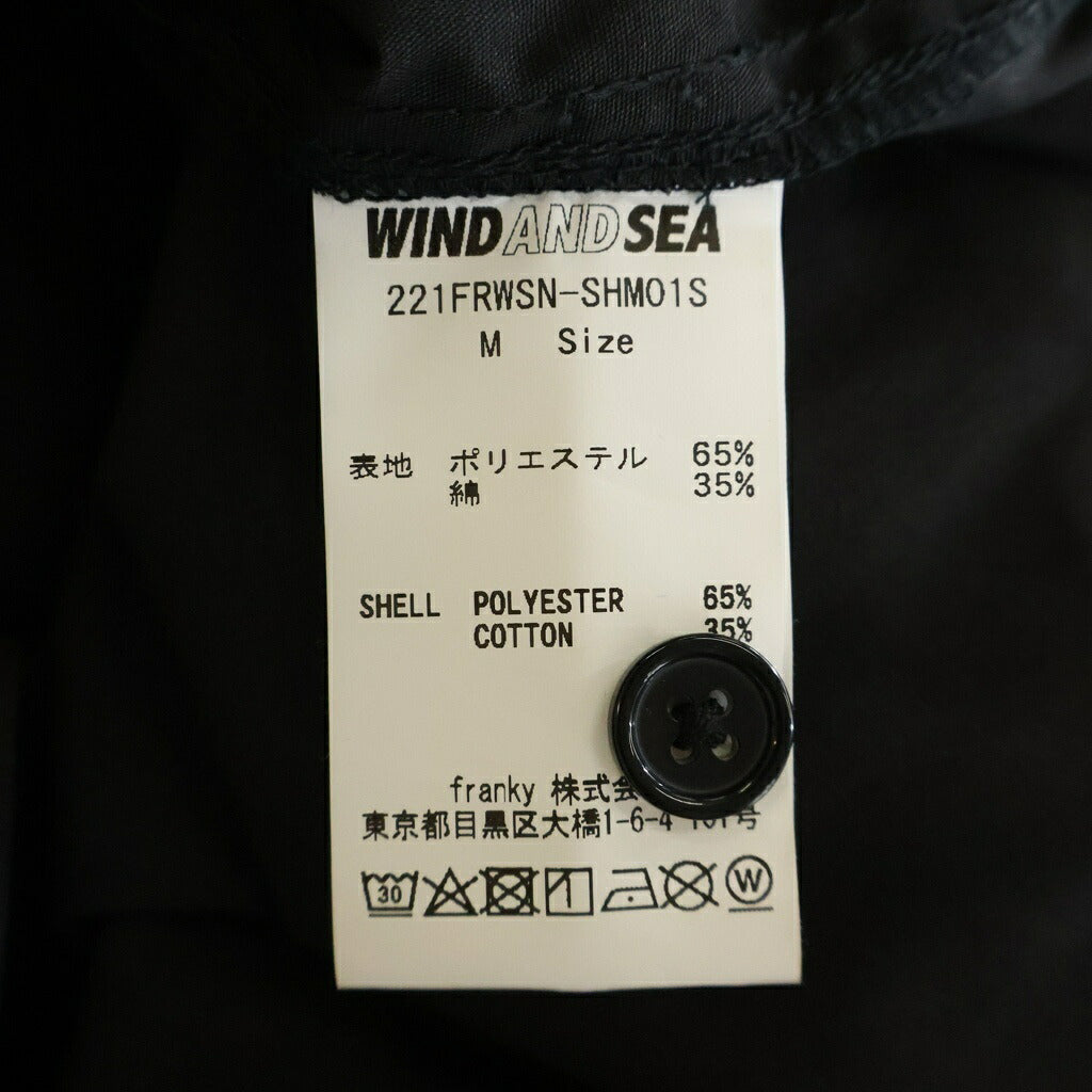 WIND AND SEA(ウィンダンシー) 22SS × NEIGHBORHOOD WORK/EC-SHIRT SS ネイバーフッド半袖ワークシャツ ブラック 221FRWSN-SHM01S
