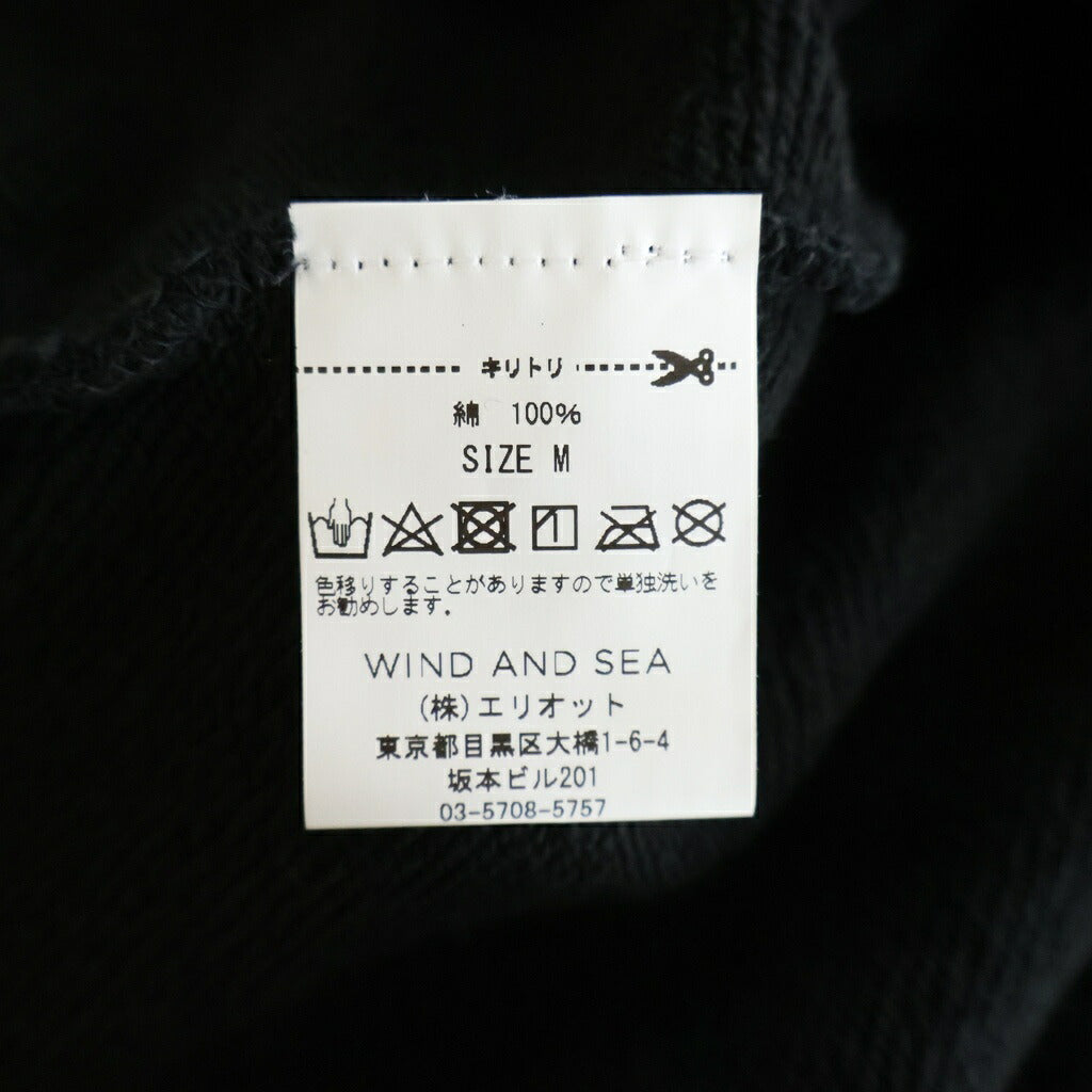 WIND AND SEA(ウィンダンシー) × GOD SELECTION XXX ゴッドセレクショントリプルエックス ロゴプリント フーディー スウェット プルオーバーパーカー ブラック WDS-XXX-SP-07