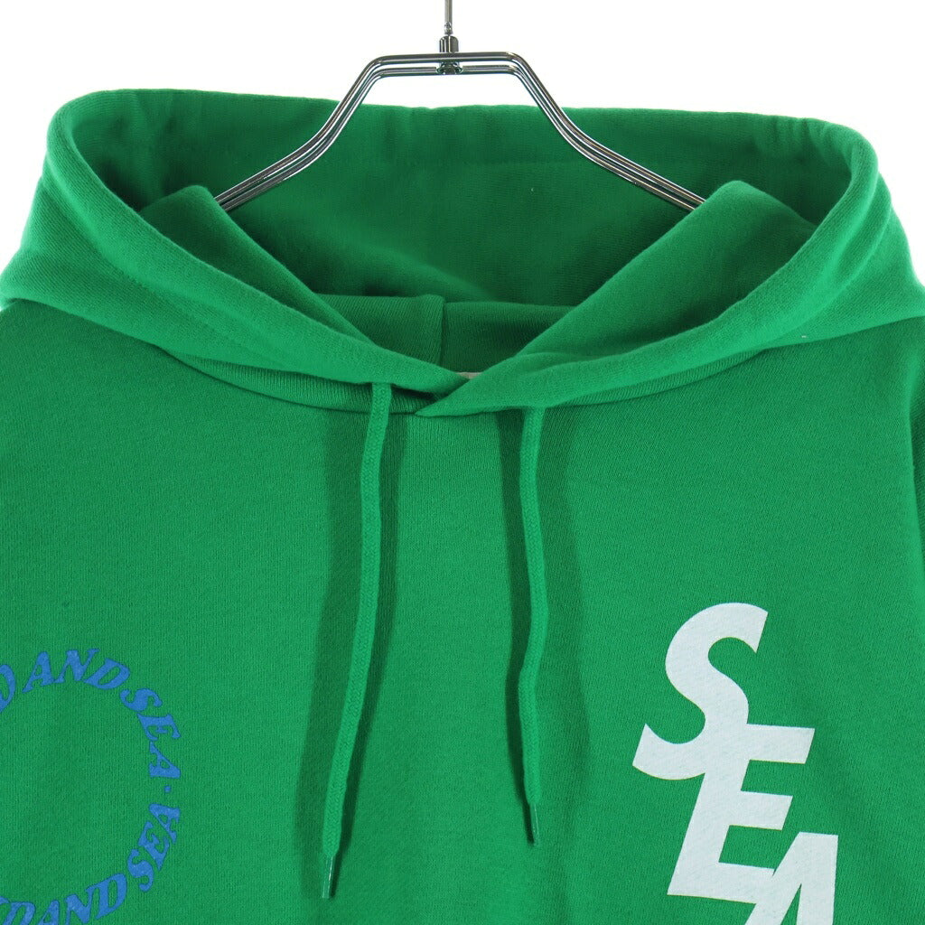 WIND AND SEA(ウィンダンシー) Pull Over Hoodie プルオーバーパーカー コットン グリーン WDS-Y&S-01