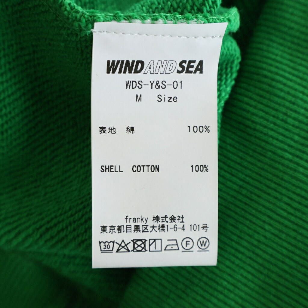 WIND AND SEA(ウィンダンシー) Pull Over Hoodie プルオーバーパーカー コットン グリーン WDS-Y&S-01