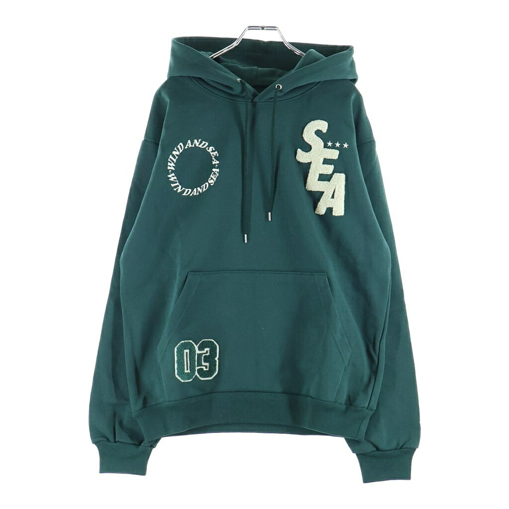 WIND AND SEA(ウィンダンシー) Wind and beyouth hoodie ウィンド アンド ベイルート プルオーバーパーカー グリーン WDS-BYT-RS-04