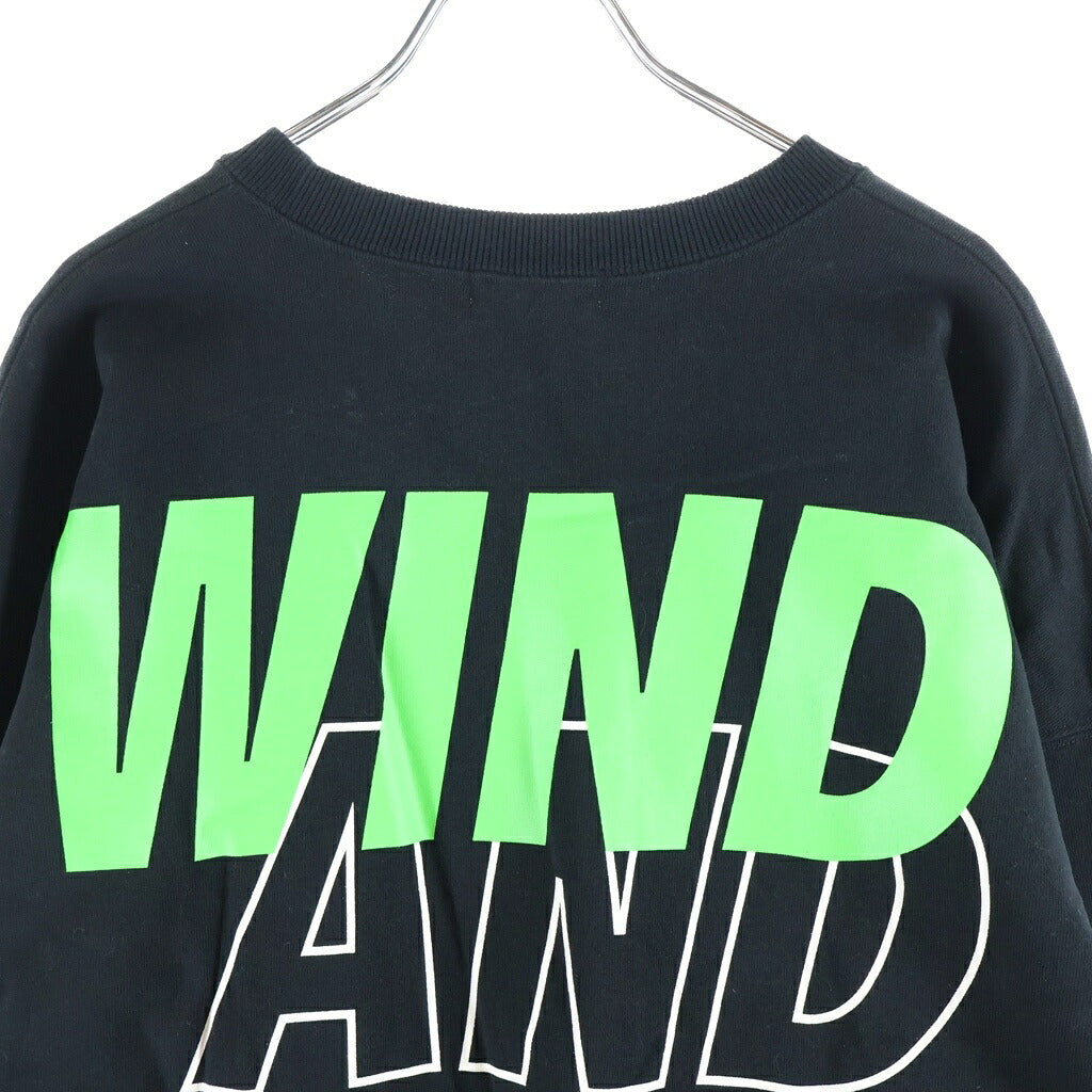 WIND AND SEA(ウィンダンシー) 22AW SEA CREW NECK BLACK シー 両面ロゴデザイン クルーネック スウェット トレーナー ブラック WDS-O-OSS-26-Q1-CS-01
