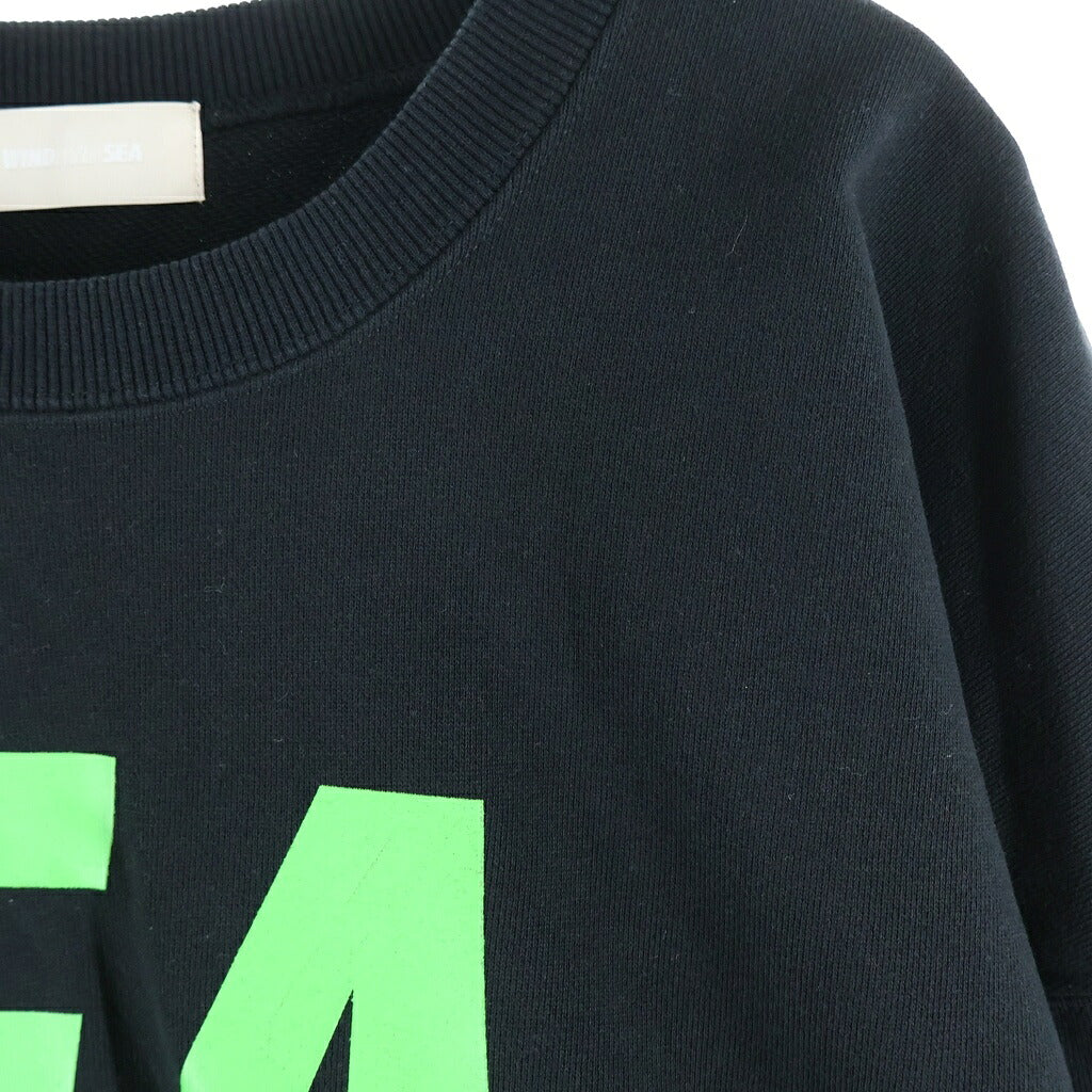 WIND AND SEA(ウィンダンシー) 22AW SEA CREW NECK BLACK シー 両面ロゴデザイン クルーネック スウェット トレーナー ブラック WDS-O-OSS-26-Q1-CS-01