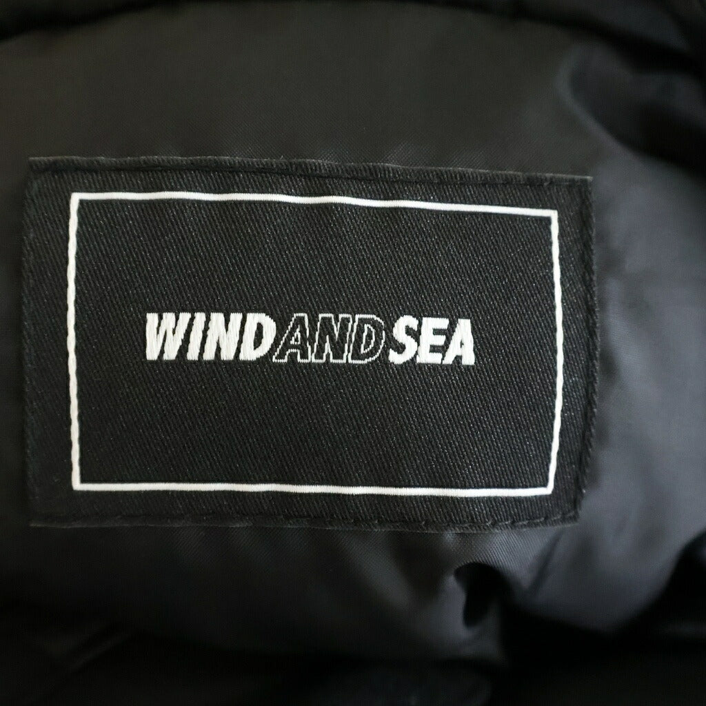 WIND AND SEA(ウィンダンシー) 23AW HOODED DOWN JACKET フーデッド ダウン ジャケット ブラック WDS-O-SIG-24-Q2-JK-01